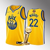 Warriors 22 Andrew Wiggins Yellow Nike 2022 Finals Champions Swingman Jersey,baseball caps,new era cap wholesale,wholesale hats